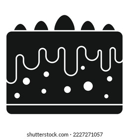 Fruit cake icon simple vector. Sweet cream. Pastry cupcake