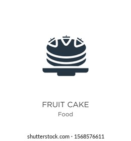 Fruit cake icon vector. Trendy flat fruit cake icon from food collection isolated on white background. Vector illustration can be used for web and mobile graphic design, logo, eps10