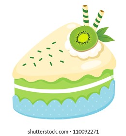 Fruit cake vector