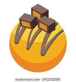 Fruit candy ball icon isometric vector. Gourmet cacao. Cafe bakery confection