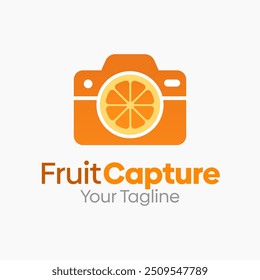 Plantilla de diseño de logotipo de captura de frutas. Bueno para empresas, agencias, comunidad y Organización