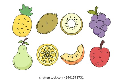 Fruit cartoon big set collection
