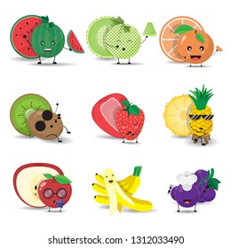 fruit cartoon cute vector design.