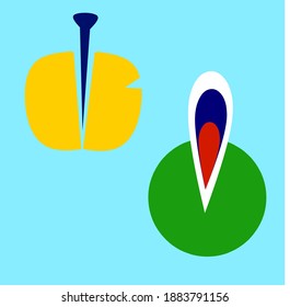 Fruit carving themed logo design