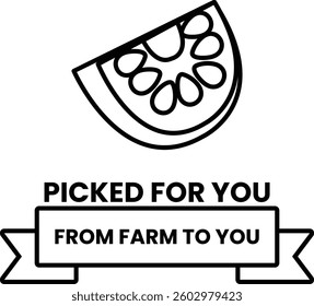 A fruit with a center is shown with the words picked for you