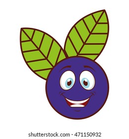 fruit character face isolated icon vector illustration design