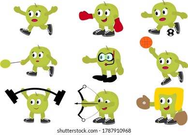 
Fruit character,vector based Eps10 file type