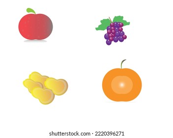 fruit charcuterie board 
Fresh fruit icon design template Royalty Free Vector Image apple, grapes, papaya and orange.