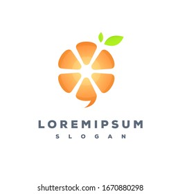 Fruit chat logo design ready to use