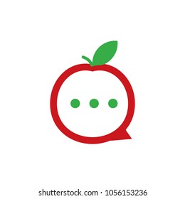 Fruit Chat Logo Icon Design