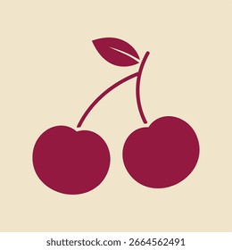 Fruit Cherry vermelho moderno vetor útil Design de ilustração impressionante fundo colorido.eps