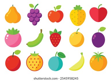 Fruit Clip Art Vector Illustration Collection.