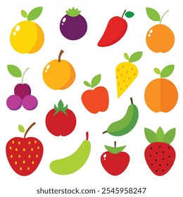 Fruit Clip Art Vector Illustration Collection.