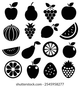 Fruit Clip Art Vector Illustration Collection.