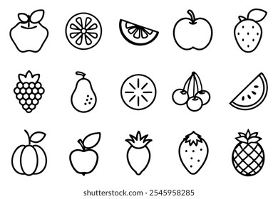 Fruit Clip Art Vector Illustration Collection.