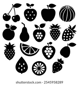 Fruit Clip Art Vector Illustration Collection.
