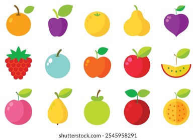 Fruit Clip Art Vector Illustration Collection.