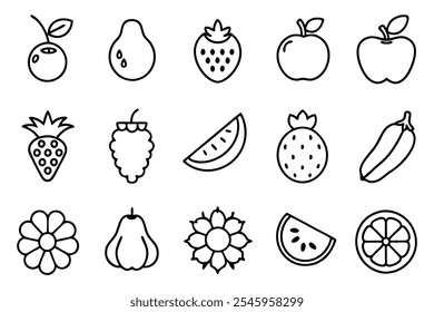 Fruit Clip Art Vector Illustration Collection.