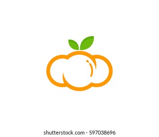 Fruit Cloud Logo Design Element