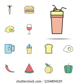 fruit cocktail colored icon. food icons universal set for web and mobile