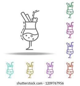 fruit cocktail dusk icon. Elements of Summer holiday & Travel in multi color style icons. Simple icon for websites, web design, mobile app, info graphics