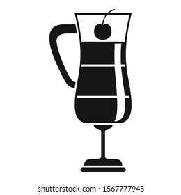 Fruit cocktail icon. Simple illustration of fruit cocktail vector icon for web design isolated on white background