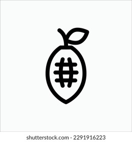  fruit, cocoa icon, isolated icon in light background, perfect for website, blog, logo, graphic design, social media, UI, mobile app