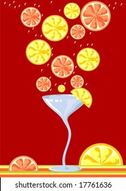 fruit coctail background