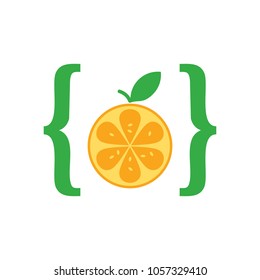 Fruit Code Logo Icon Design