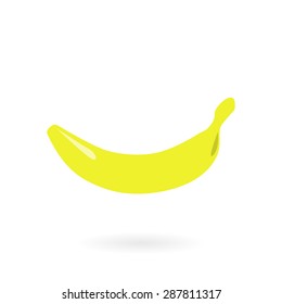 Fruit collection for children design. Flat style banana logo design. Vector Illustration EPS10.