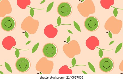 Fruit collection in flat hand drawn style illustrations