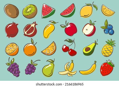 conjunto de ilustraciones de dibujos animados patrón vectorial. 