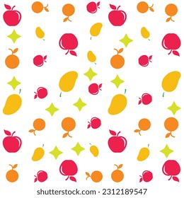 fruit collection set illustration. frout pattern 