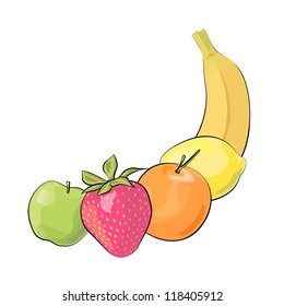 Fruit collection. Vector Design.