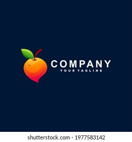 fruit color gradient logo design