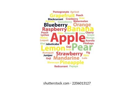 Fruit colorful artistic circle round shape