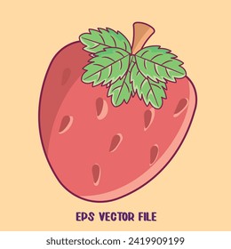 Fruit Colorful Hand Drawn Illustration, Watermelon, Tomato, Eggplant, Banana, Apple, Avocado, Cherry, Strawberry