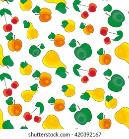 fruit colorful seamless vector background
