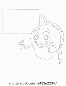 fruit coloring page for kids 