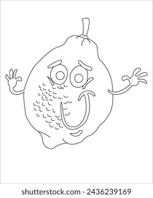 fruit coloring page for kids