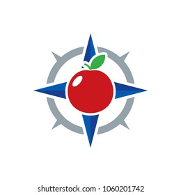 Fruit Compass Logo Icon Design