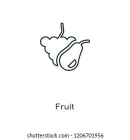 Fruit concept line icon. Linear Fruit concept outline symbol design. This simple element illustration can be used for web and mobile UI/UX.