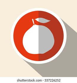 Fruit concept over seal stamp  design, vector illustration 10 eps graphic