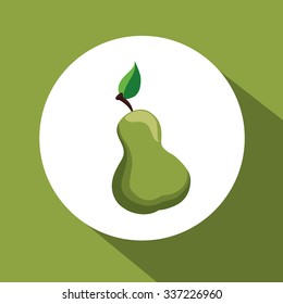 Fruit concept over seal stamp  design, vector illustration 10 eps graphic