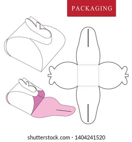 Fruit concept package.Vector Illustration of Box.Package Template. Isolated White Retail Mock up.