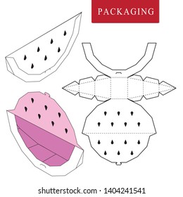 Fruit concept package.Vector Illustration of Box.Package Template. Isolated White Retail Mock up.