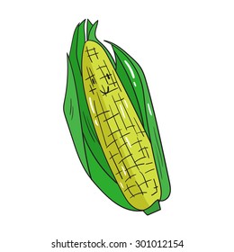 Fruit corn vector illustration