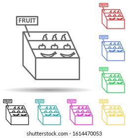 fruit counter multi color style icon. Simple thin line, outline vector of mall shopping center icons for ui and ux, website or mobile application