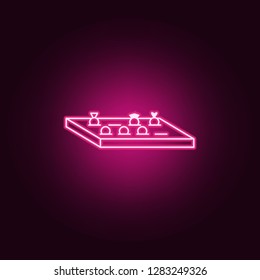 fruit counter outline icon. Elements of Mall Shopping center in neon style icons. Simple icon for websites, web design, mobile app, info graphics