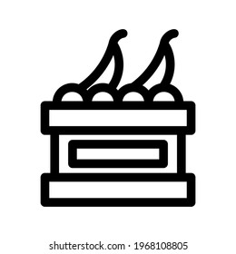 fruit crate icon or logo isolated sign symbol vector illustration - high quality black style vector icons
